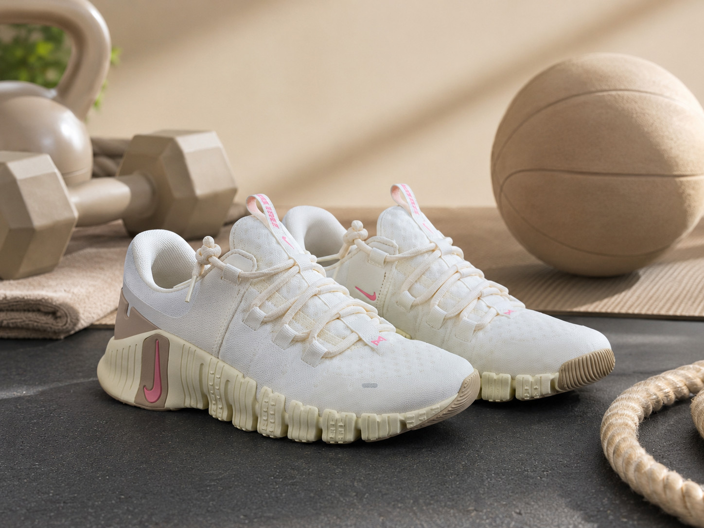 Nike Free Metcon 5 Women’s 7 Men’s 5.5 Sail Sanddrift Training Shoes DV3950-100
