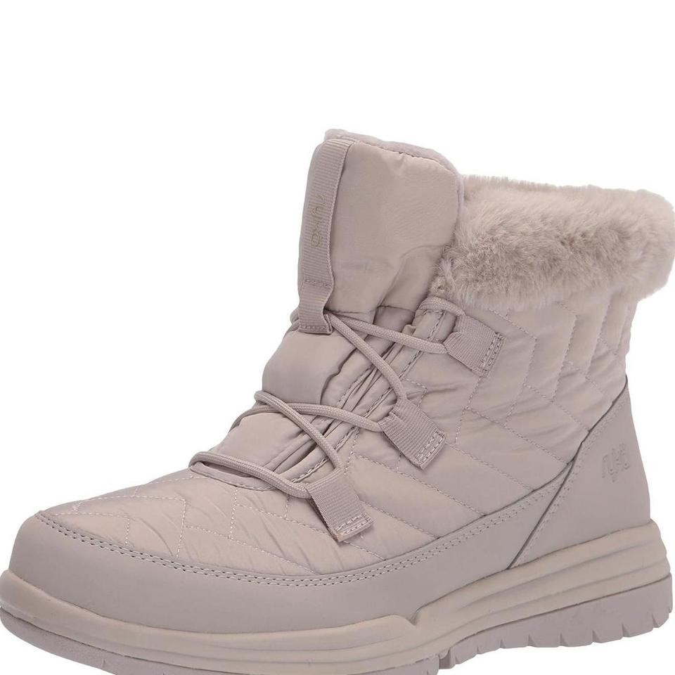Ryka Akron Womens Winter Boots Beige Taupe Faux Fur Lined Snow Boots Size 6M