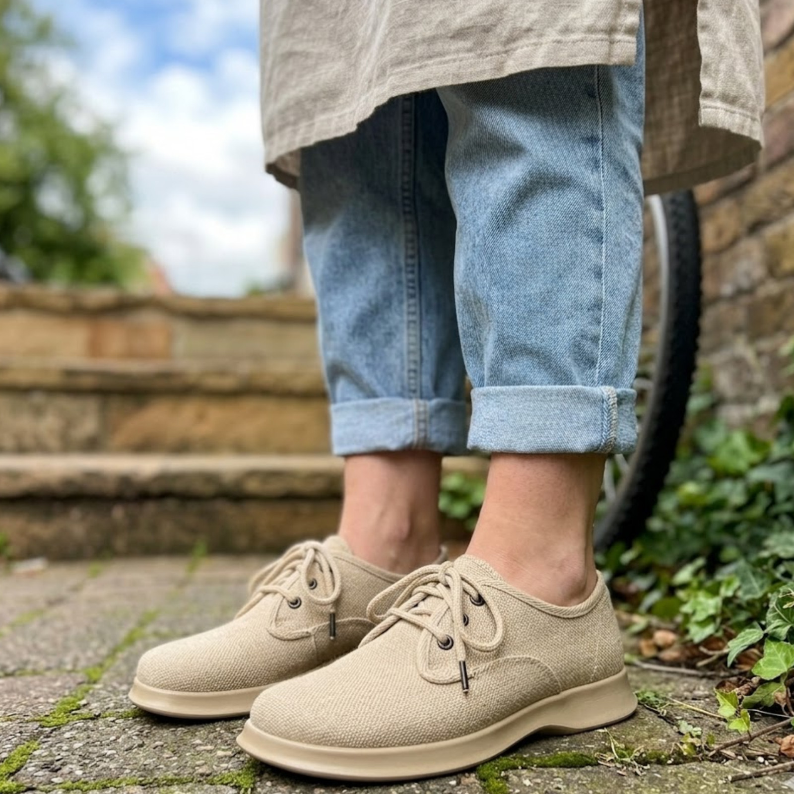Ecolution Hemp Eco Friendly Oxford Shoes Womens 5 Natural Vegan Sustainable