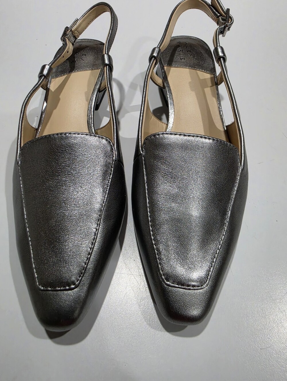 Alex Marie Black Leather Slingback Flats – Size 7M
