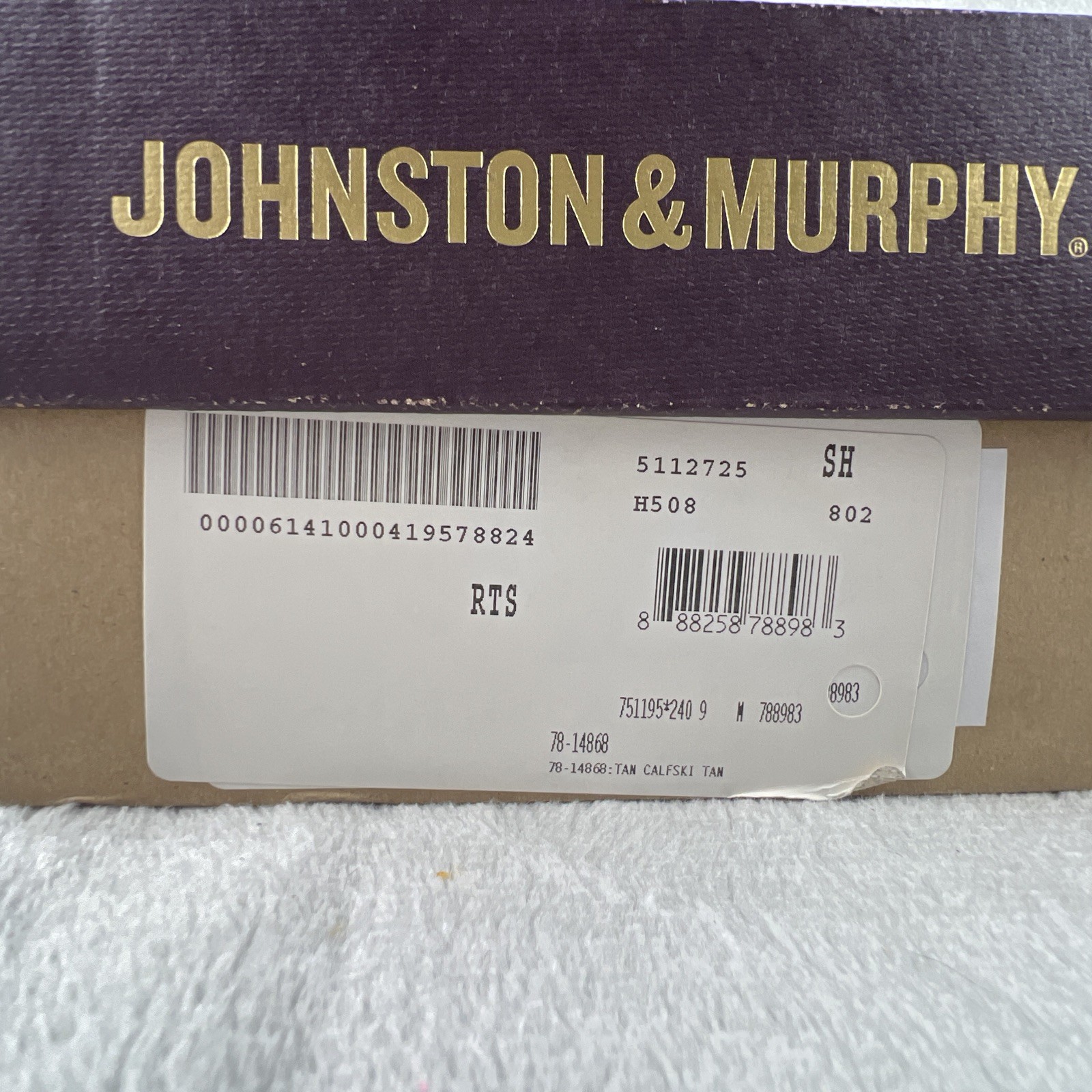Johnston & Murphy Women’s Maggie Chain Moc Tan Calfskin Leather Loafers Sz 9M
