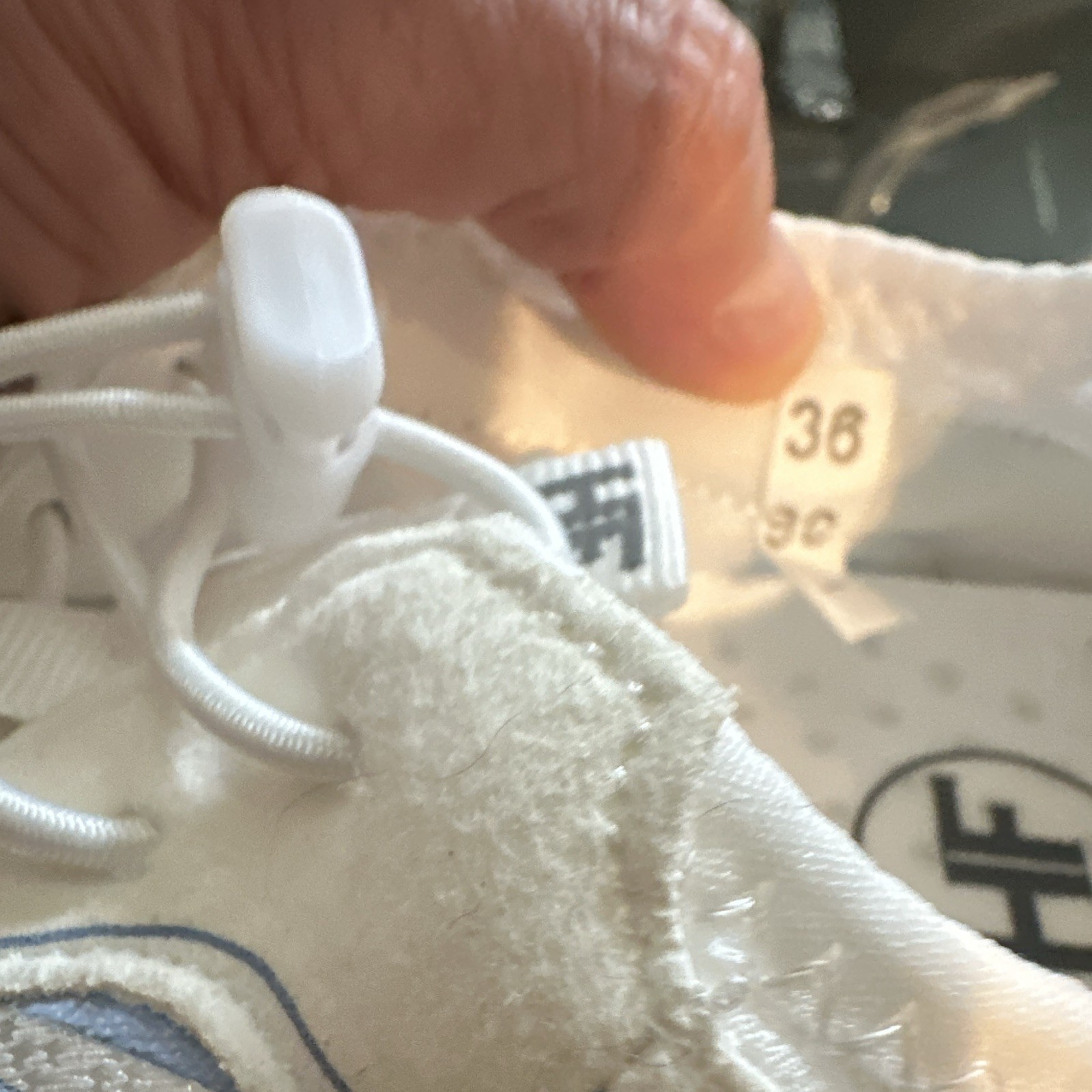 HF Women’s White/Blue Lace-Up Low Top Athletic Sneakers for Activewear Casual.