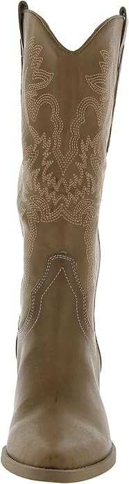 SUN STONE Womens Bernarrd Pull On Cowboy, Western Boots | Tan | 5 Medium (B,M)