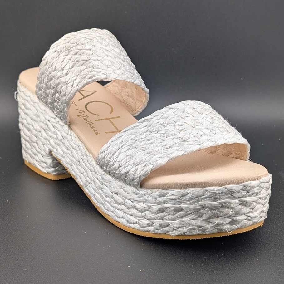 Womens Beach By Matisse Sz 9 Ocean Ave Platform Sandal Braided Raffia Block Heel