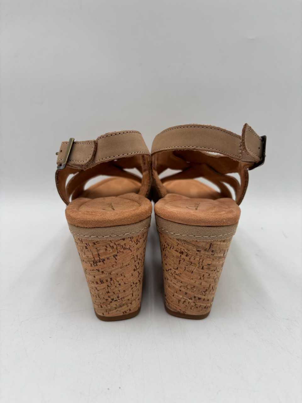 Clarks ELLERI RAE NOUGAT Women’s NEW Platform Wedge Sandals Beige Multiple Sizes