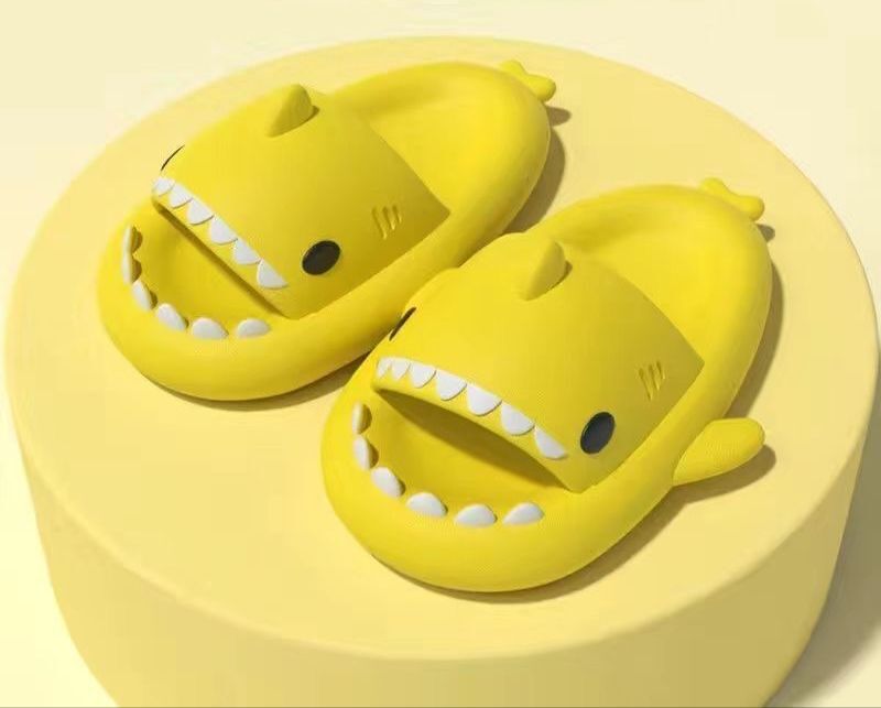 Kids Thick Sole Sharks Slippers Non-Slip In/Outdoor Sliders Sandals Shoes