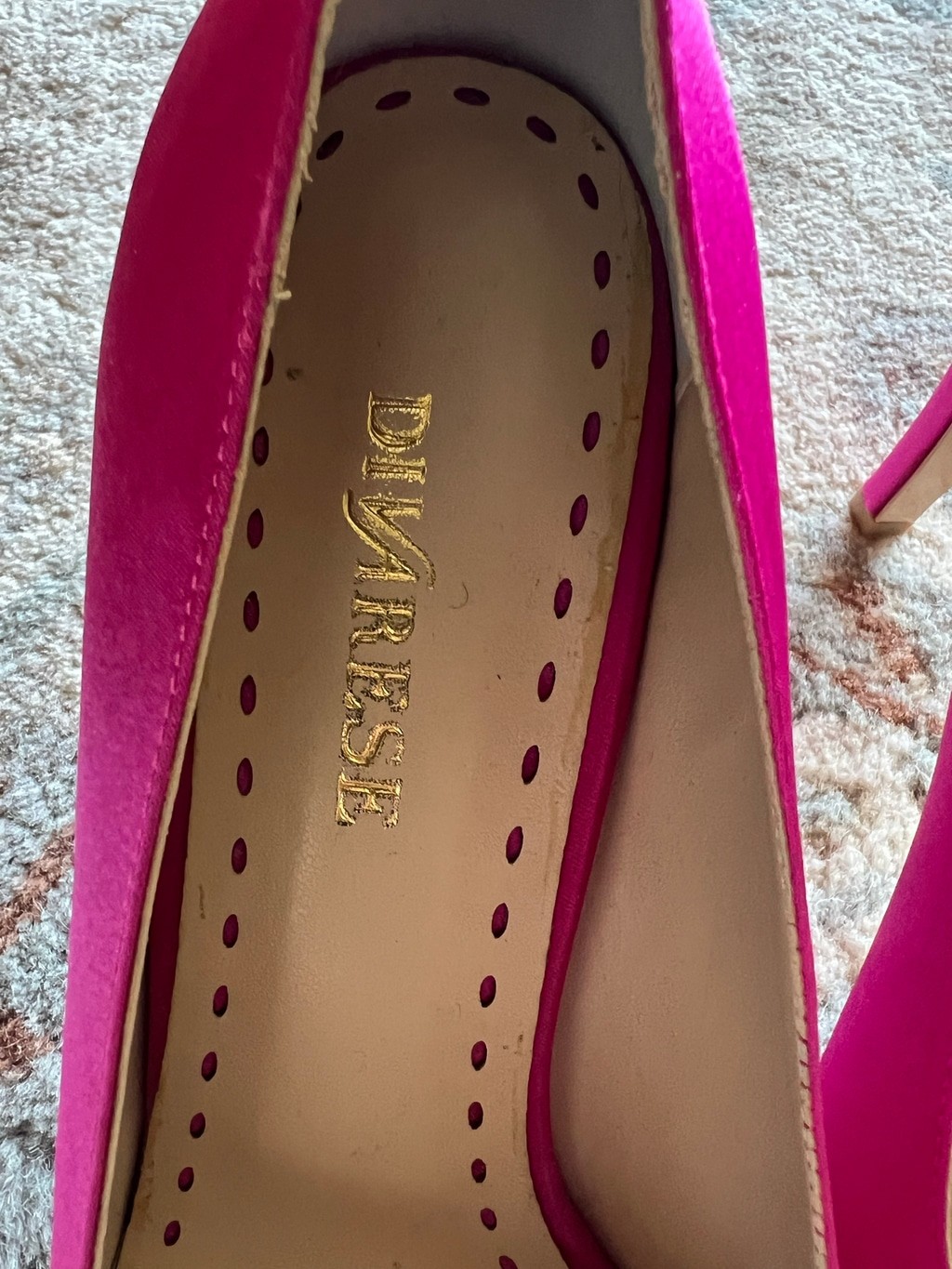 Divarese Pink Crystal Embellished Heels, Size 9.5-10 Luxury