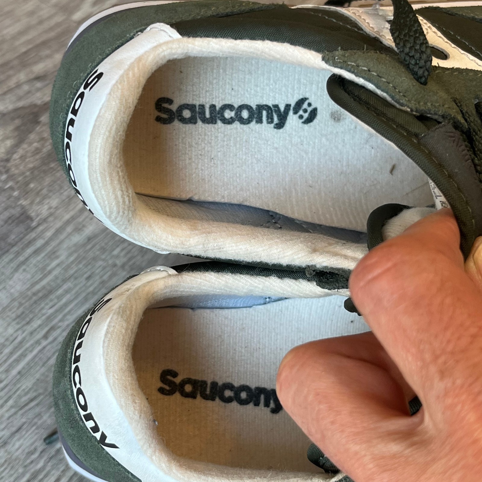 Saucony Jazz Original Suede Sneakers Olive Green Women 5 Men 3.5 UK 2.5 EU 35.5