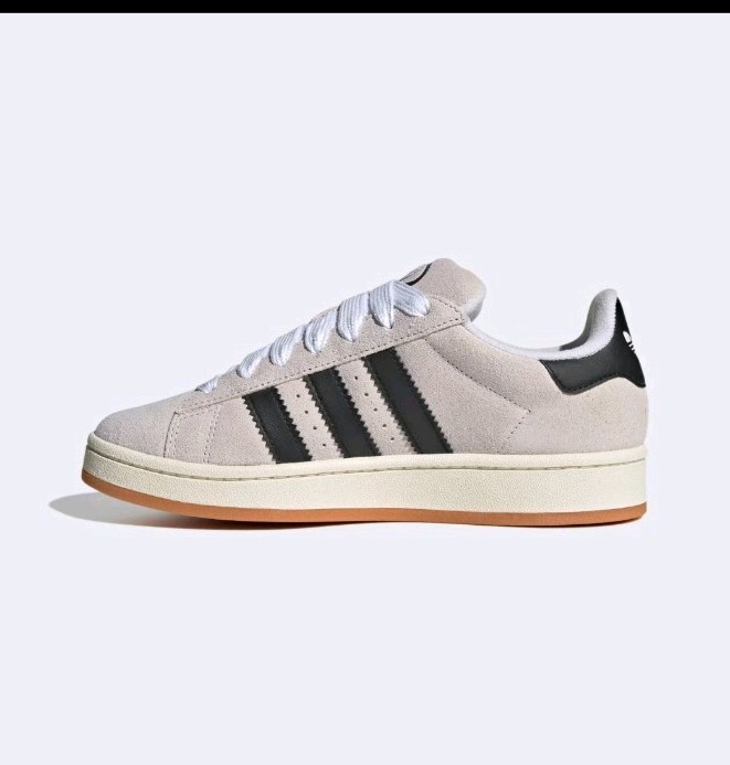 adidas Campus 00s Low Top Sneakers Crystal White/Core Black Suede Lace Up GY0042