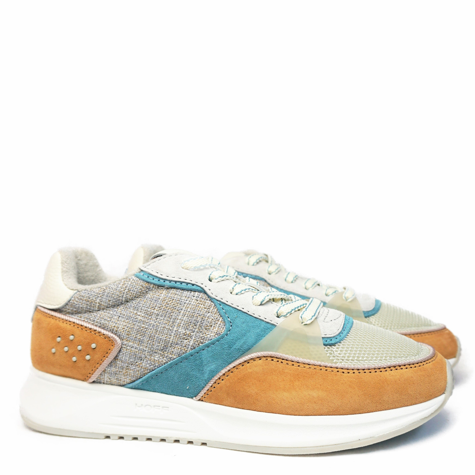 THE HOFF LOMBARD WOMEN’S SNEAKER IN LEATHER AND FABRIC WITH REMOVABLE FOOTBED BR
