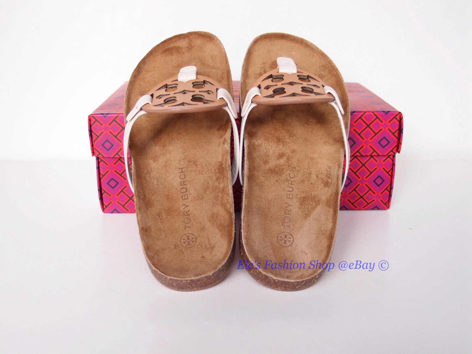 NIB Tory Burch Miller Cloud Sandal Cream Caramel US 6 6.5 7 7.5 8 8.5 9 9.5 10