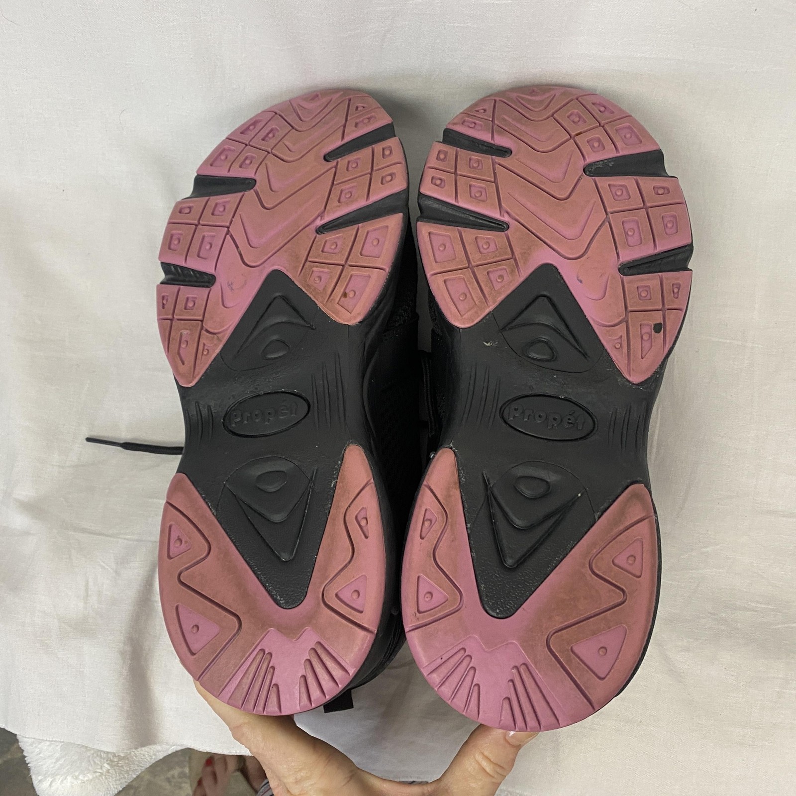 Propet Shoes Womens 13 4E Black Pink Sneakers Extra Volume Orthotic Diabetic