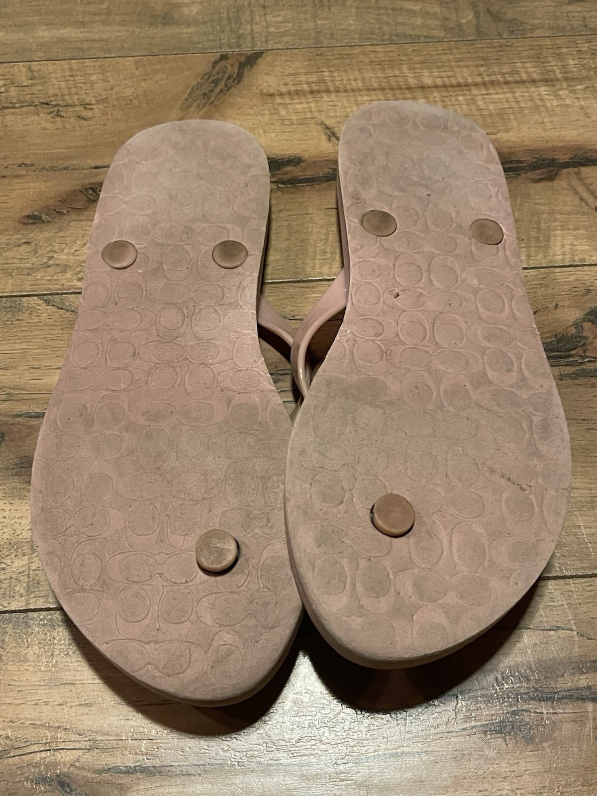 COACH Pink Abbigail Flip Flops Thong Sandals Women’s Size 8B