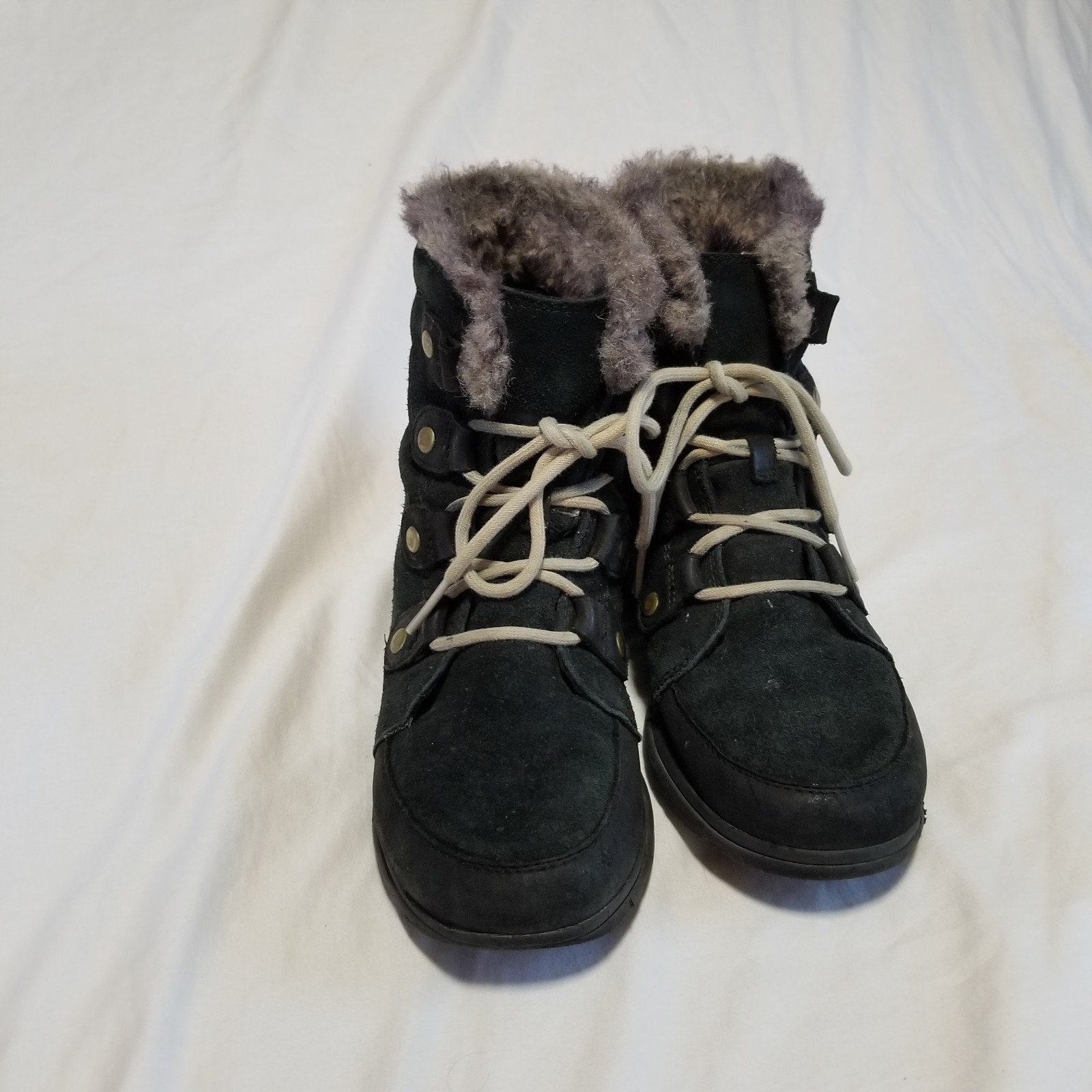 Sorel 3039-010 Explorer Joan Winter Boots Women Size 7.5 Black *SEE DESCRIPTION
