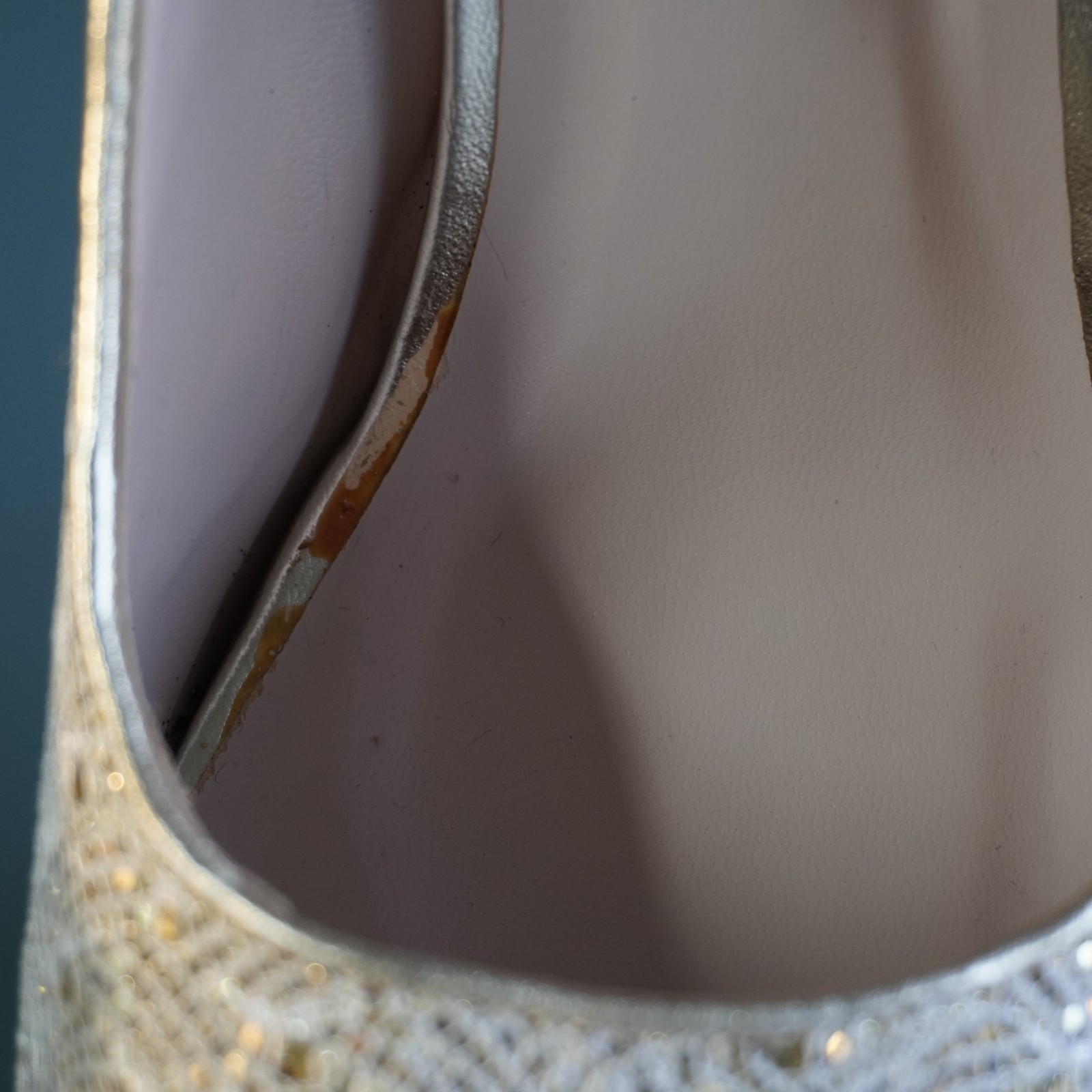 De Blossom Collection Gold Glitter Platform Pumps Heels Size 10 Wedding Prom