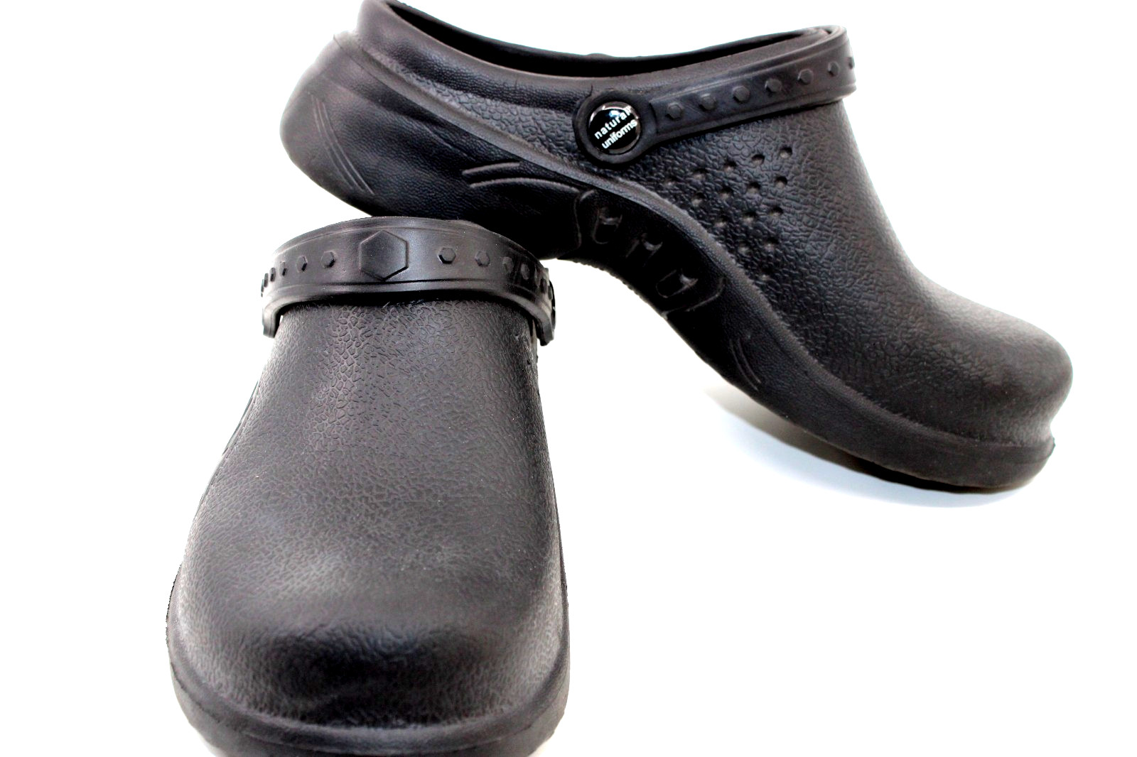 Natural uniforms nursing shoes size 7 Black Clogs Slip On Rubber