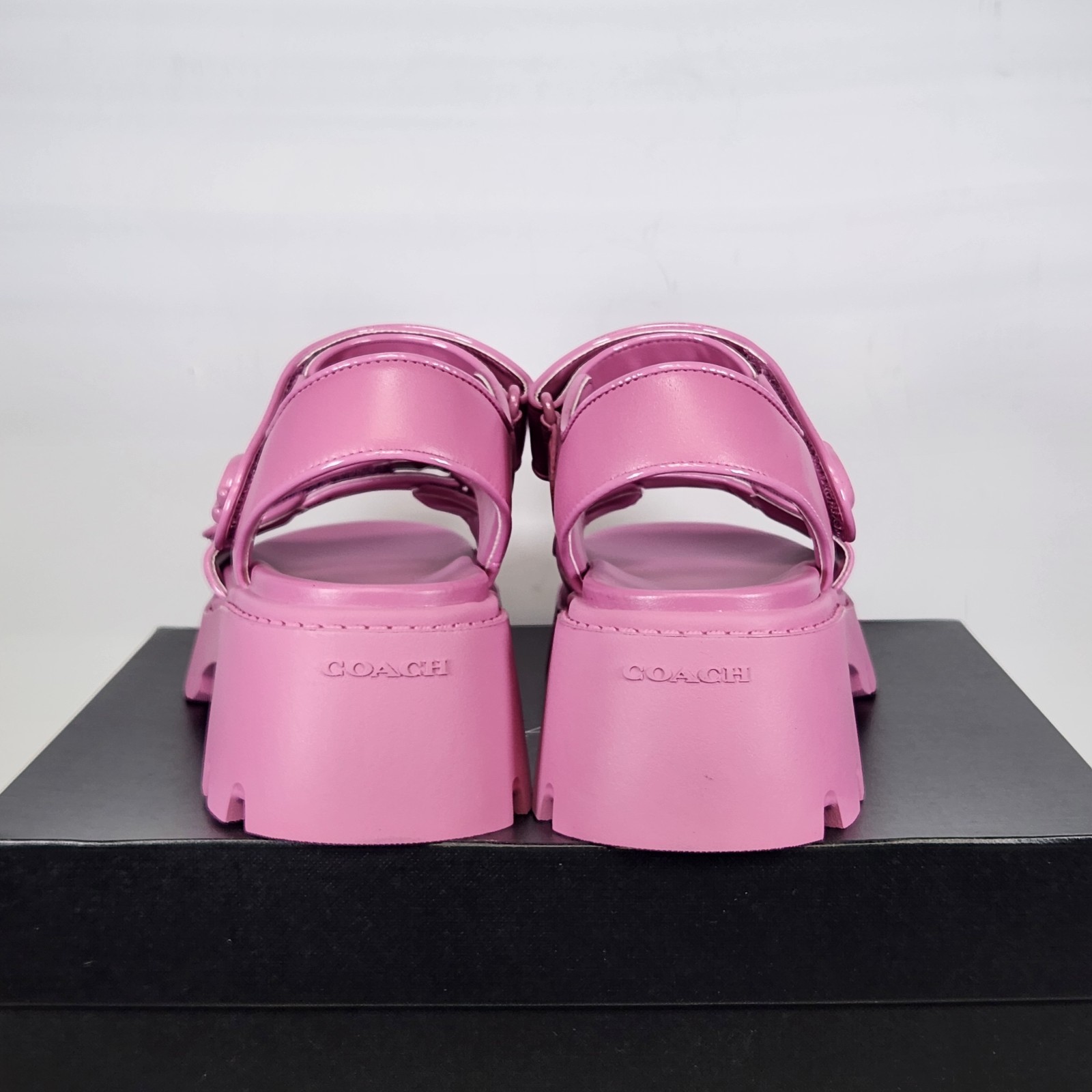Size 8.5 – Coach Brynn PLATFORM – 2.25″ Heel / 1″ Platform – Fuchsia Leather