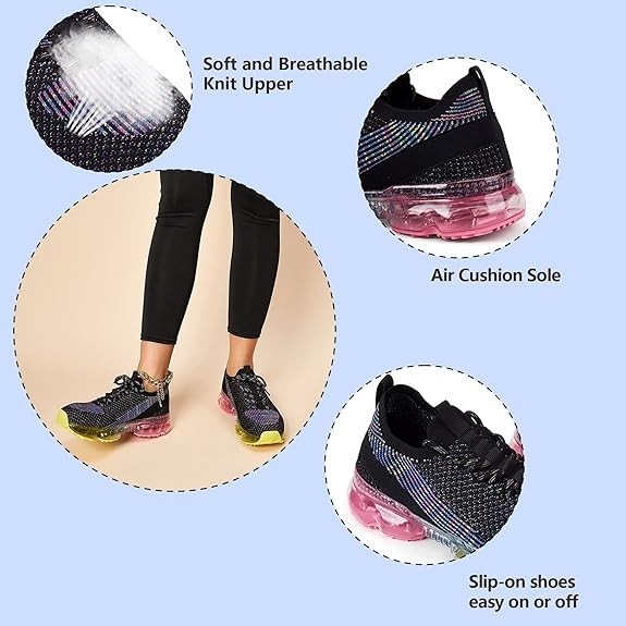 LUCKY STEP Women Air Cushion Fashion Sneakers Breathable Casual Comfortable