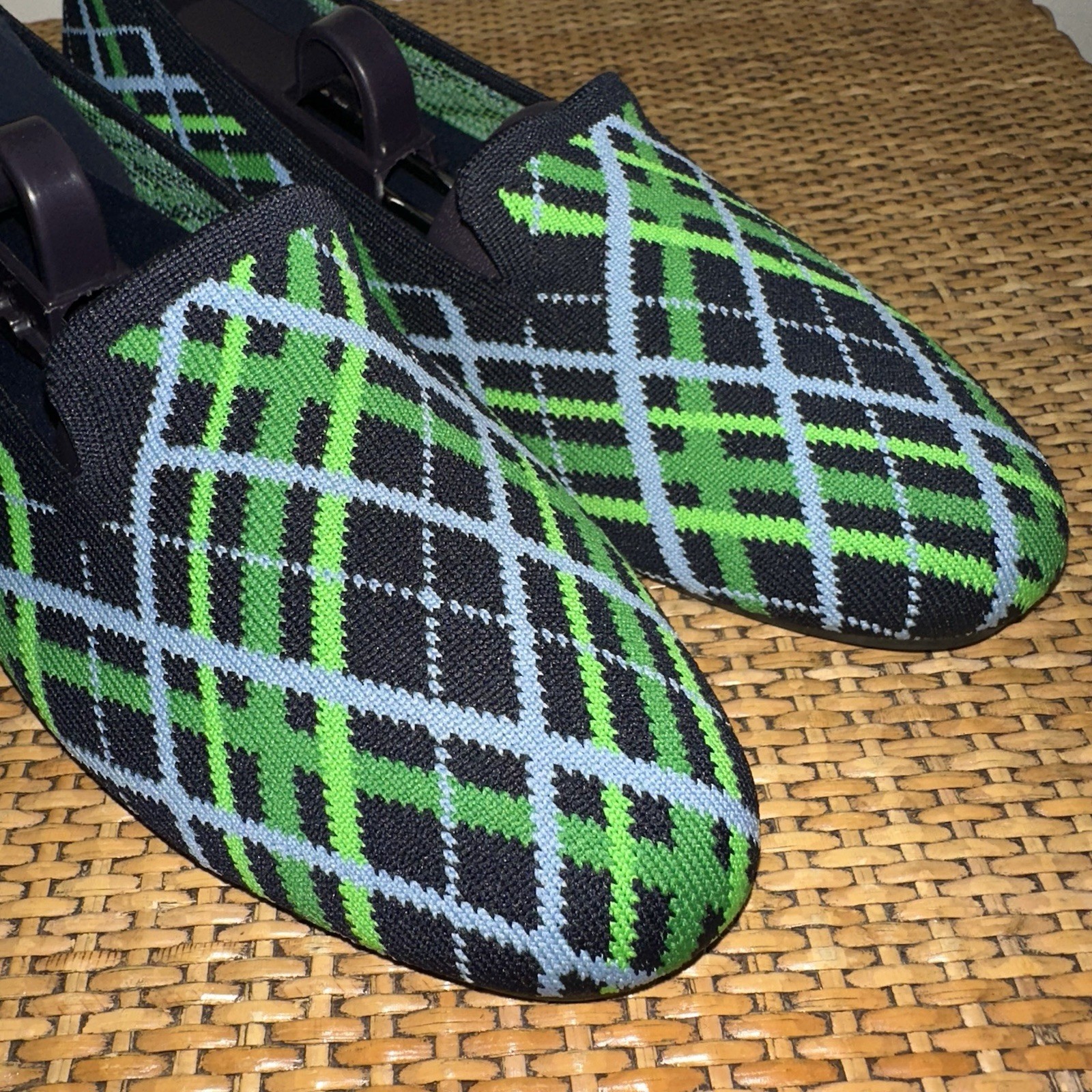 VIVAIA Palette Audrey Women’s Size 8.5 Round Toe Woven Knit Loafer Flats Green
