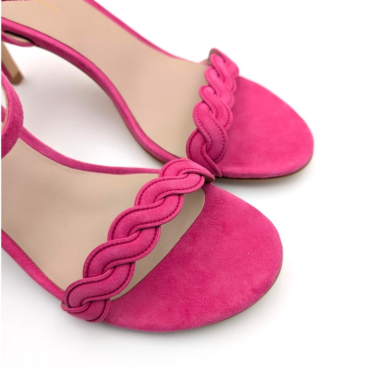 Stuart Weitzman Dancer Twistie 100 Suede Sandal Women’s Pink Size US8 EU38.5