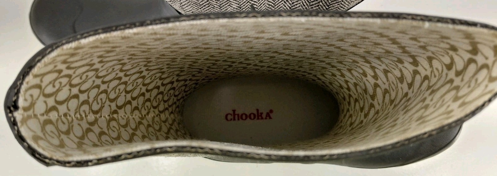 Chooka Boots. Herringbone Black Classic Mid-calf Racer Outdoor Boots. Size 9
