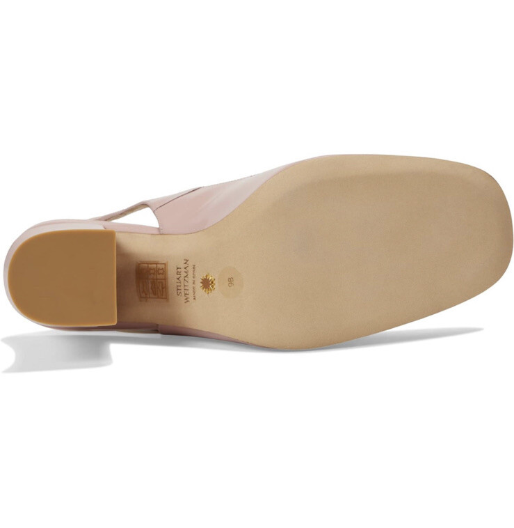 Stuart Weitzman Curveblock Patent Slingback Pumps Size 38.5