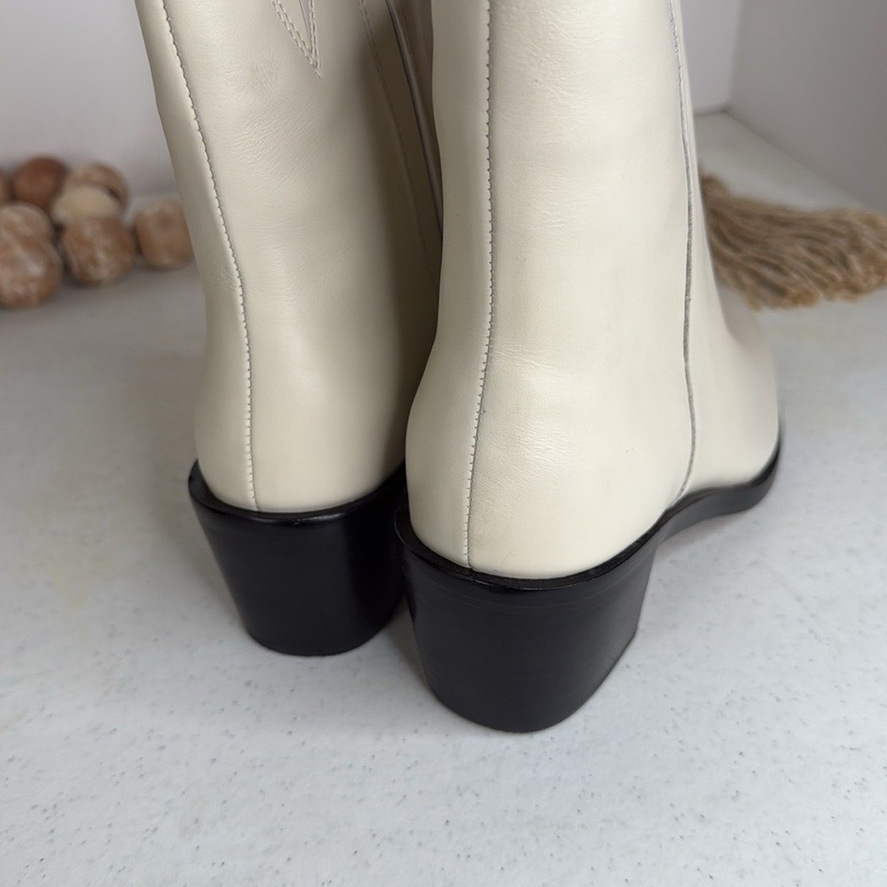Madewell The Darcy Ankle Boot (Women) Sz 8 Pale Parchment