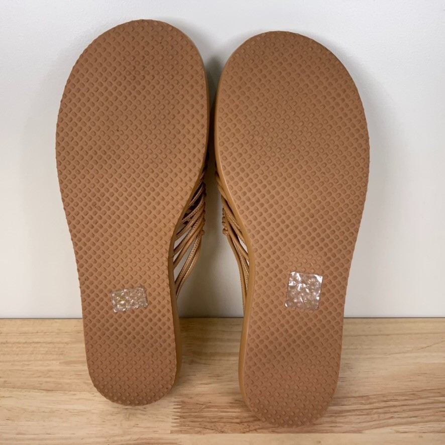 Anthropologie Kelsi Dagger Brooklyn Womens 9 Brown Strappy Turn Slide Sandals