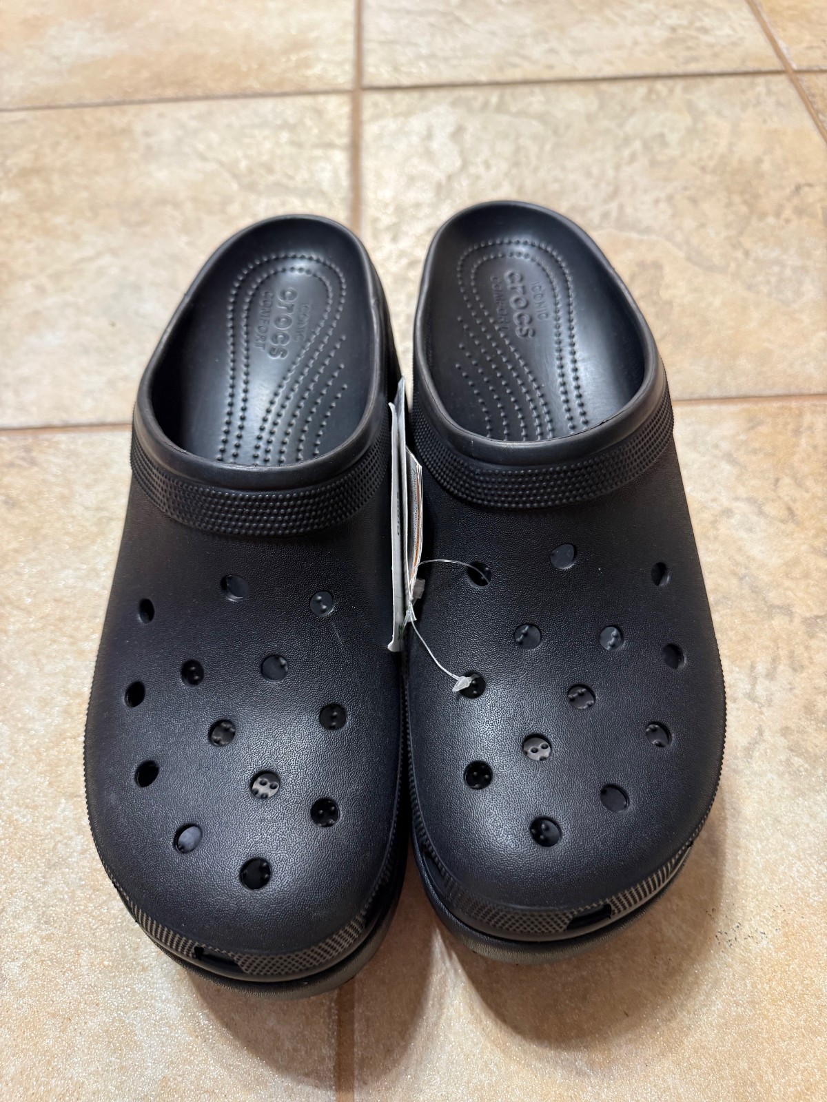 NWT Crocs Siren Clog Black Size M12 W14 US 208547-001 Platform Chunky Heel New