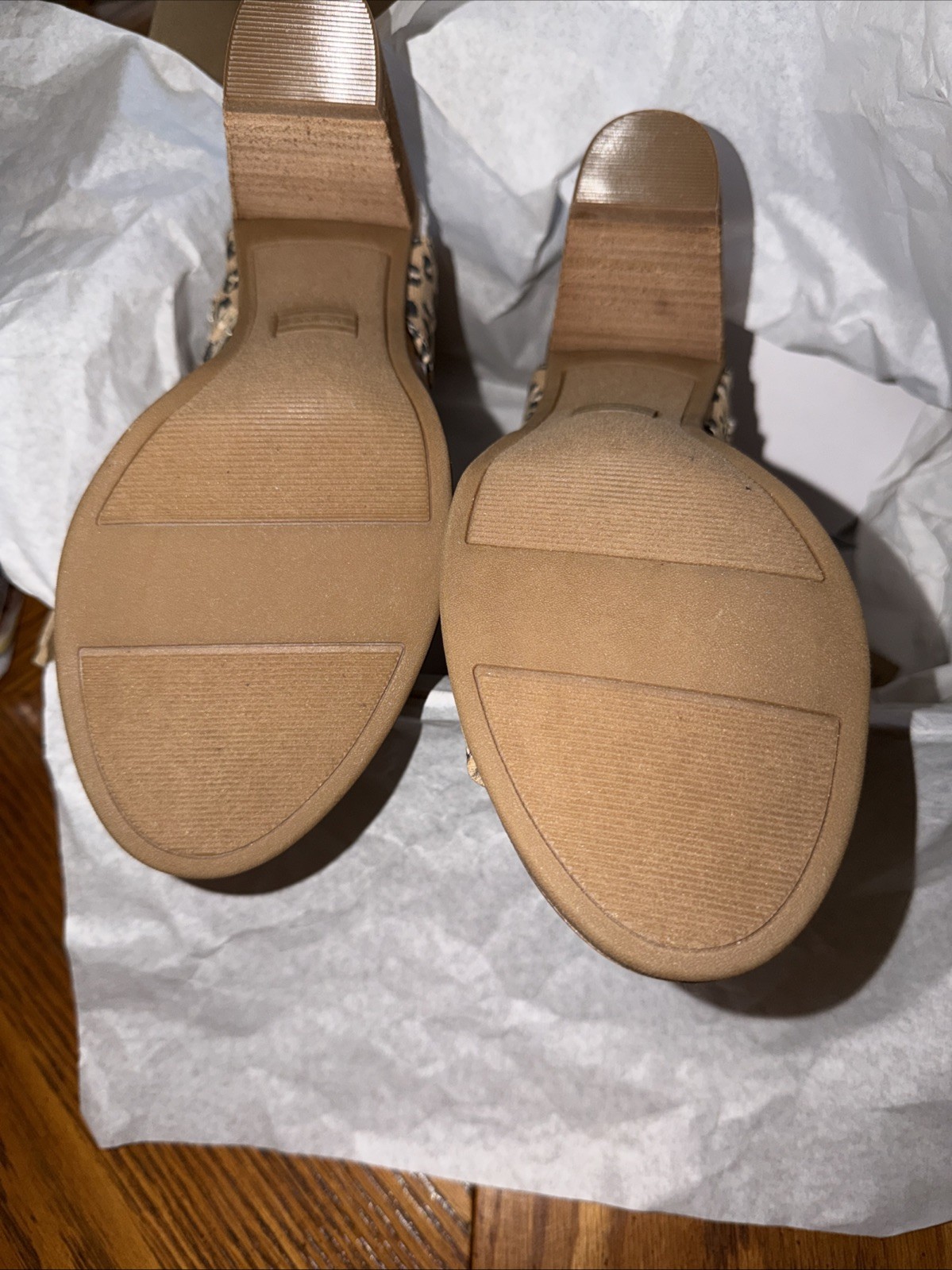TOMS Majorca Cutout Women’s Size 7.5 W Cheetah Slip On Open Toe Heeled Sandal