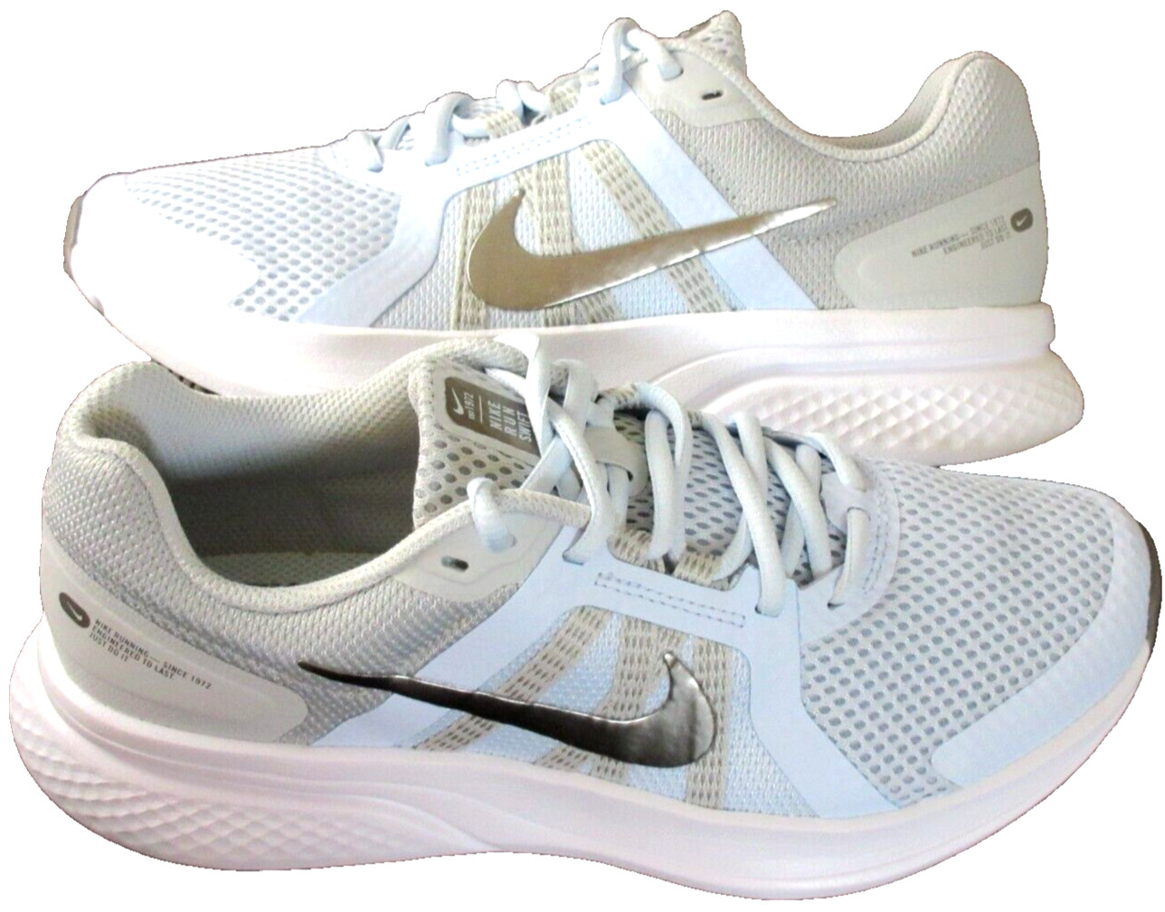 Nike Women’s Run Swift 2 Half Blue Metallic Pewter Grey Running Shoes Size 8 NIB
