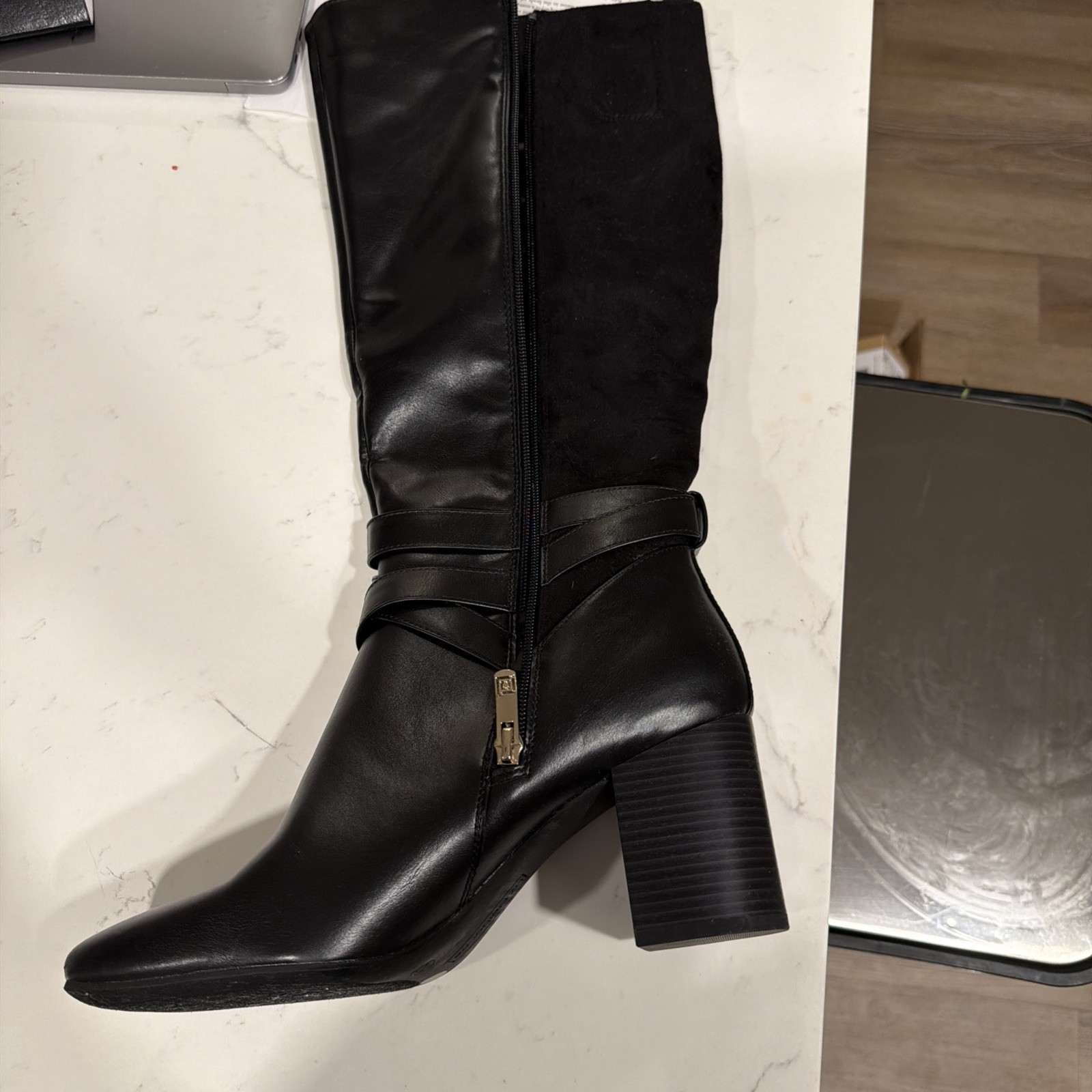 Liz Claiborne Black Harwin Riding Boots Size 10M New in Box