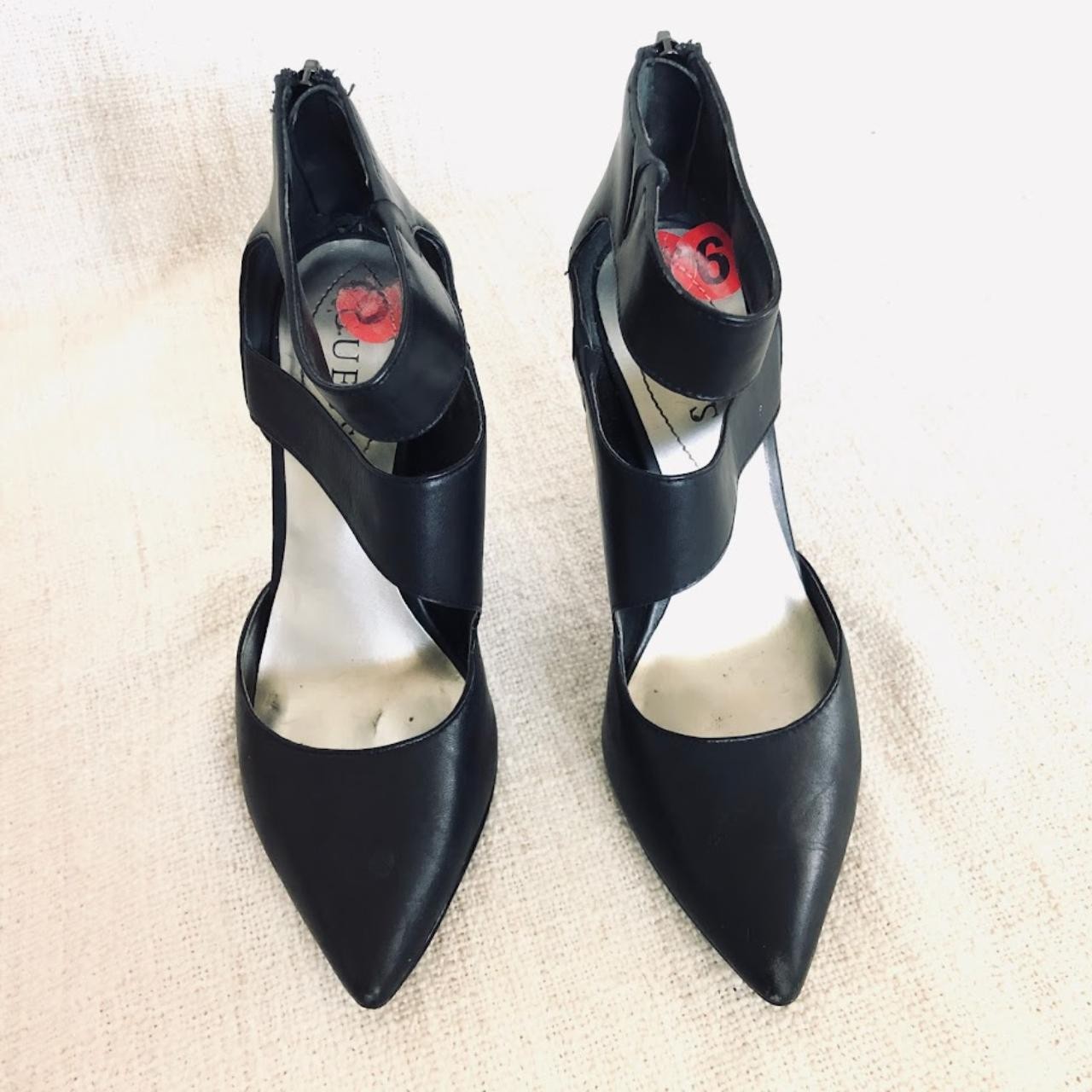 Guess Black Cutout Pointed Toe Heels Size 6