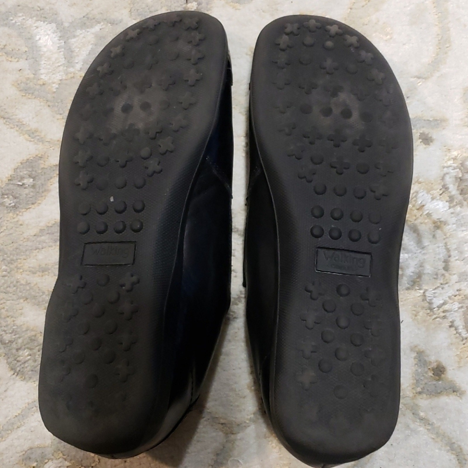 Andies Walking Cradles Black Leather Slip On Work Support Shoes Womens 10N EUC