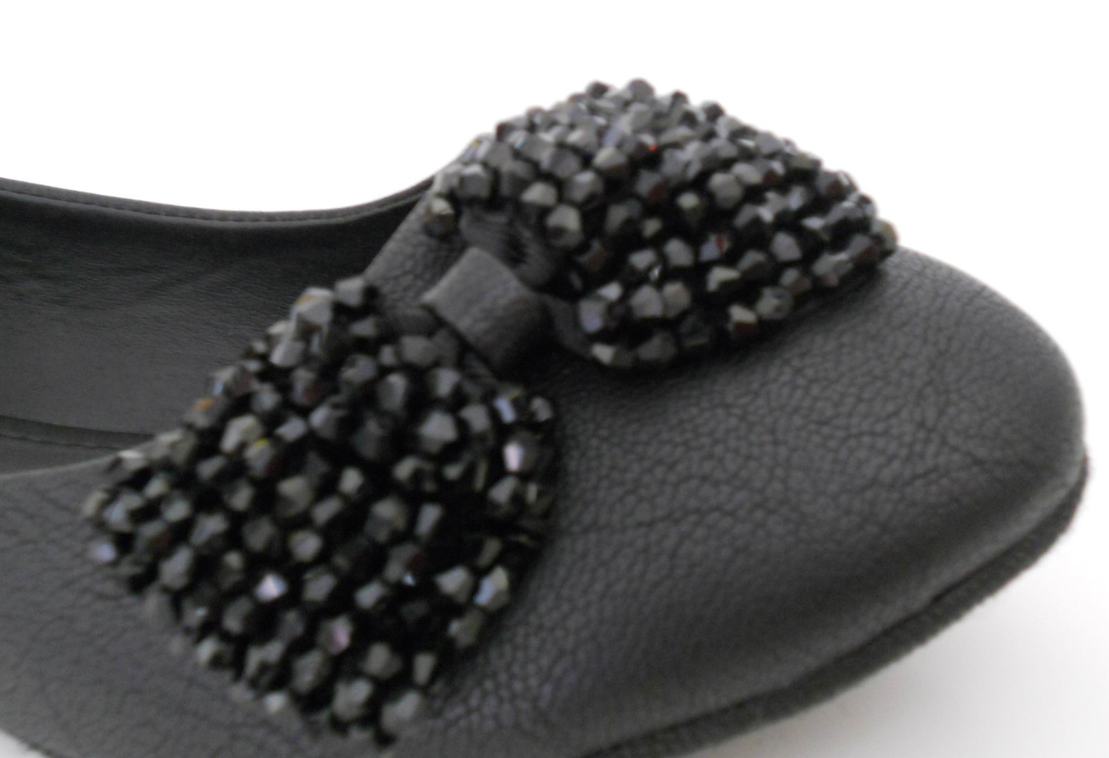 New Fashion Casual Black Ballet Flats Shoes with Sparkling Bow 5-10