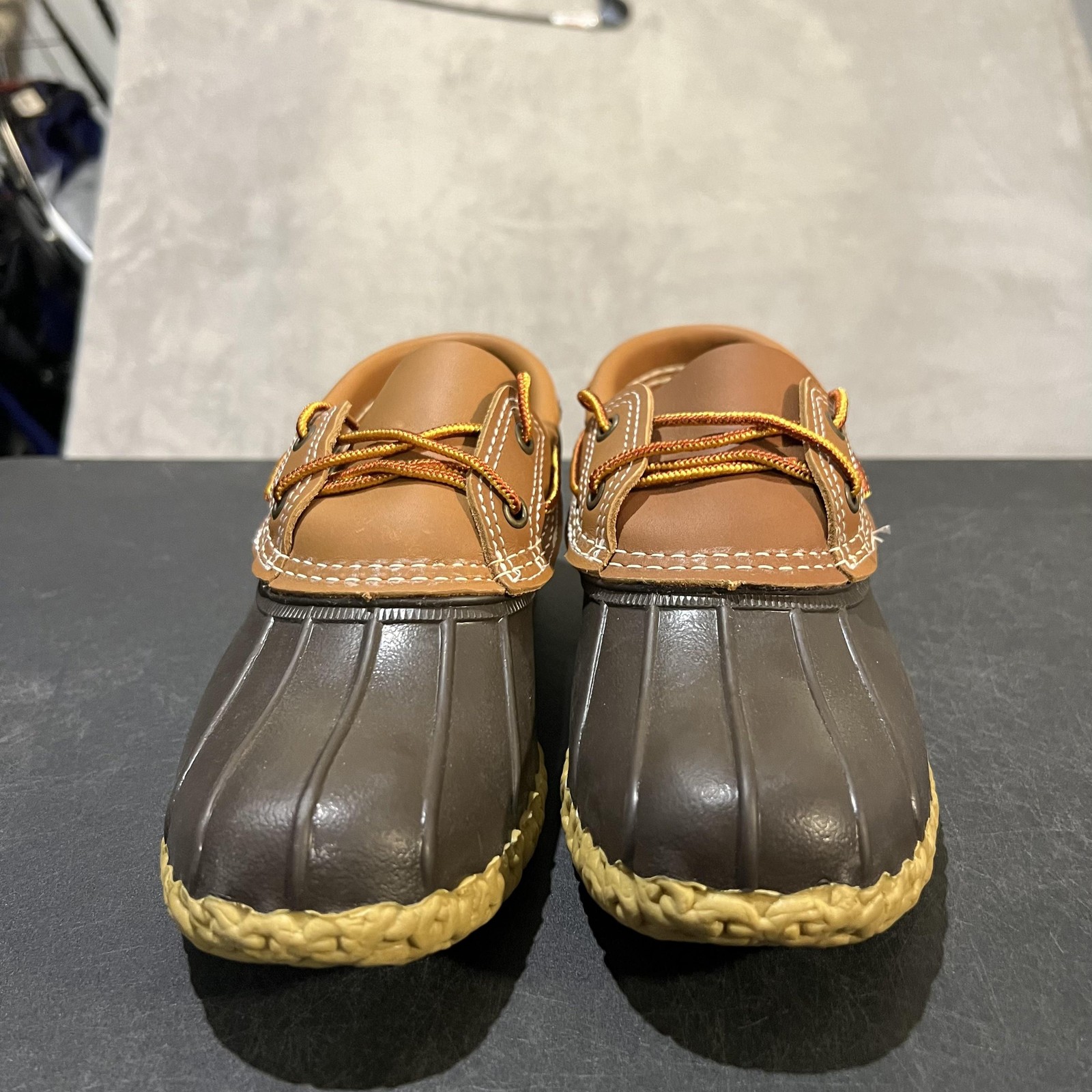 L.L. Bean Bean Boots Womens Size 7 Brown Leather Duck Shoes Waterproof Maine