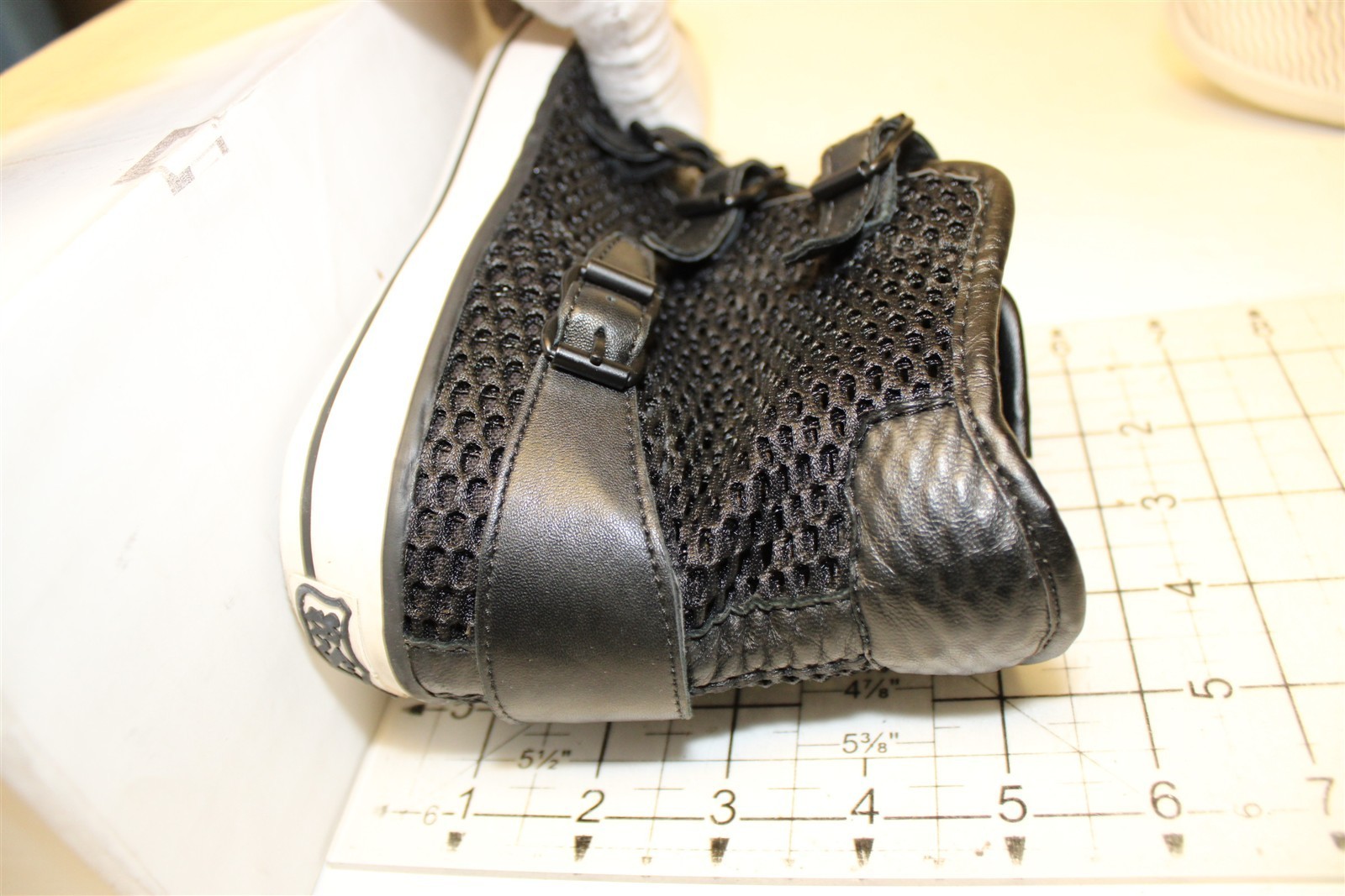 ASH Vanessa High Top Sneaker Women Size 7 38 Black Mesh Buckled Fashion Shoes
