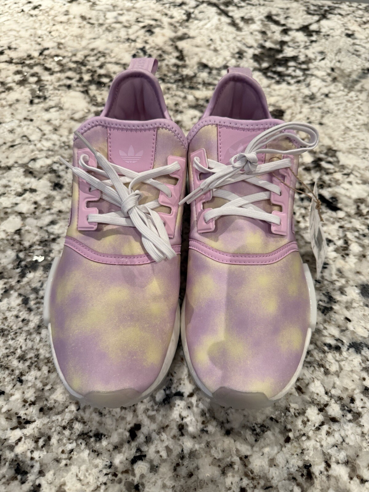 ADIDAS HQ6184 NMD_R1 JR’S (Medium) Lilac/White/Lilac Mesh Running Shoes