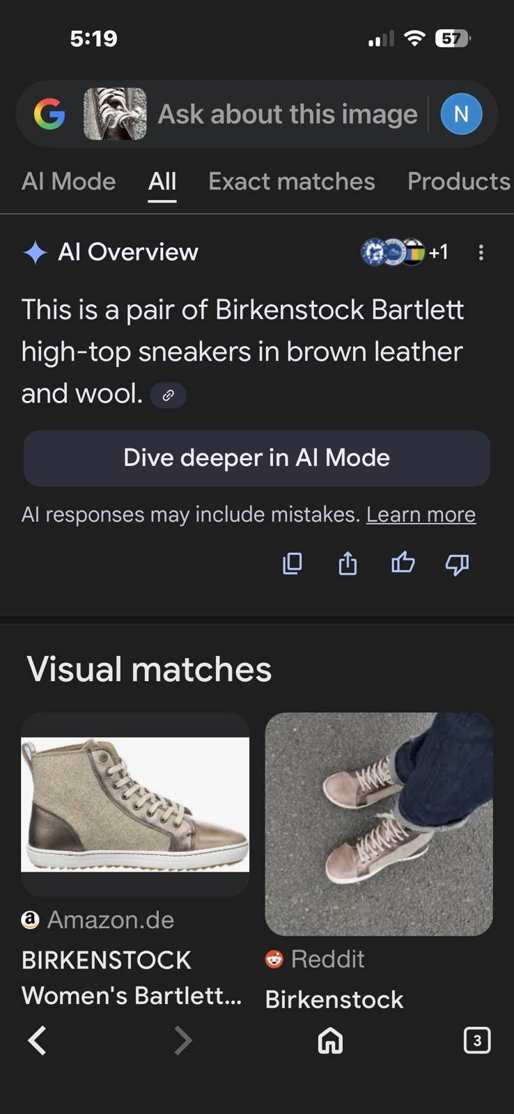Birkenstock Bartlett high-top sneaker boot-used Size EU 36 regular/wide