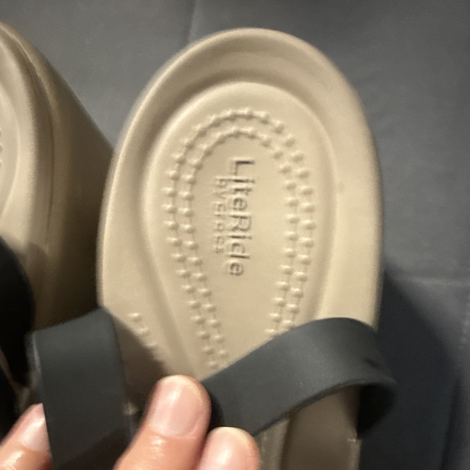 Crocs Women’s Strappy Wedge Sandals Black/Beige Croslite Ankle Strap 9