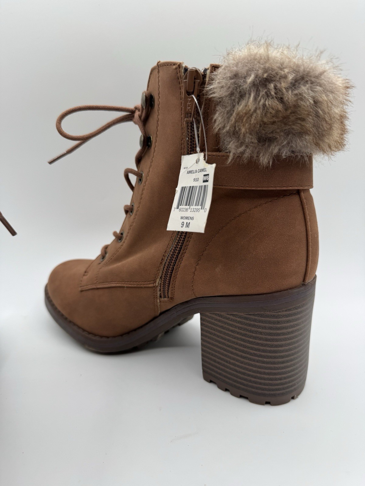 Falls Creek Amelia Camel Fashion Casual Boots Faux Fur size 9M NEW