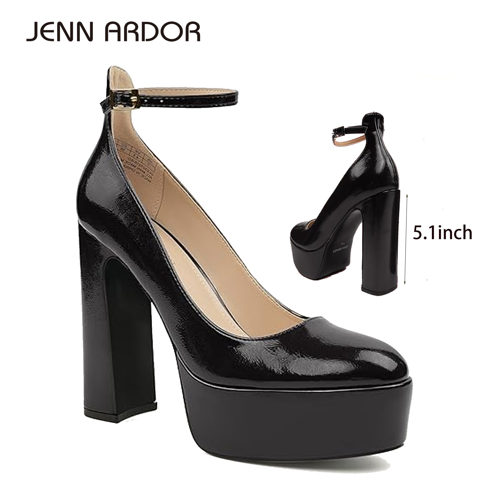 Women High Block Chunky Heels Platform Pump Ankle Strap Sexy OL Party Shoes