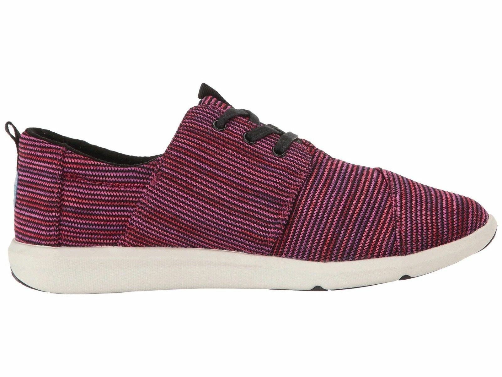 Size 7 – TOMS Women’s Del Rey Knit Fashion Sneaker Black Plum Multi Knit $80