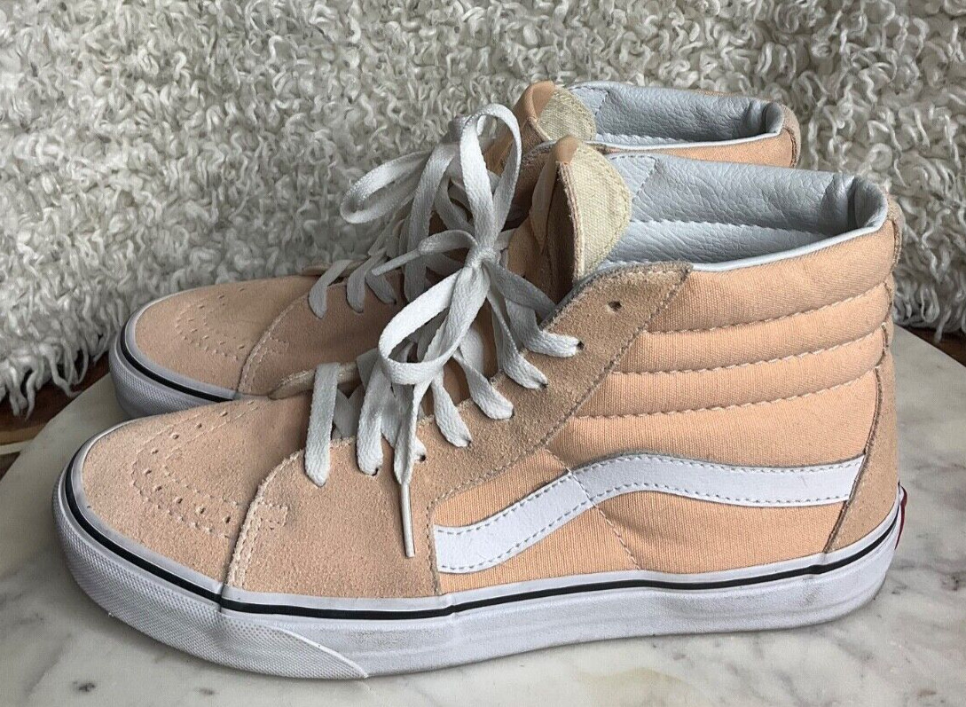 Vans Peach Suede Sk8-Hi 38 Women’s Size 10 or Men’s 8.5 Worn Once