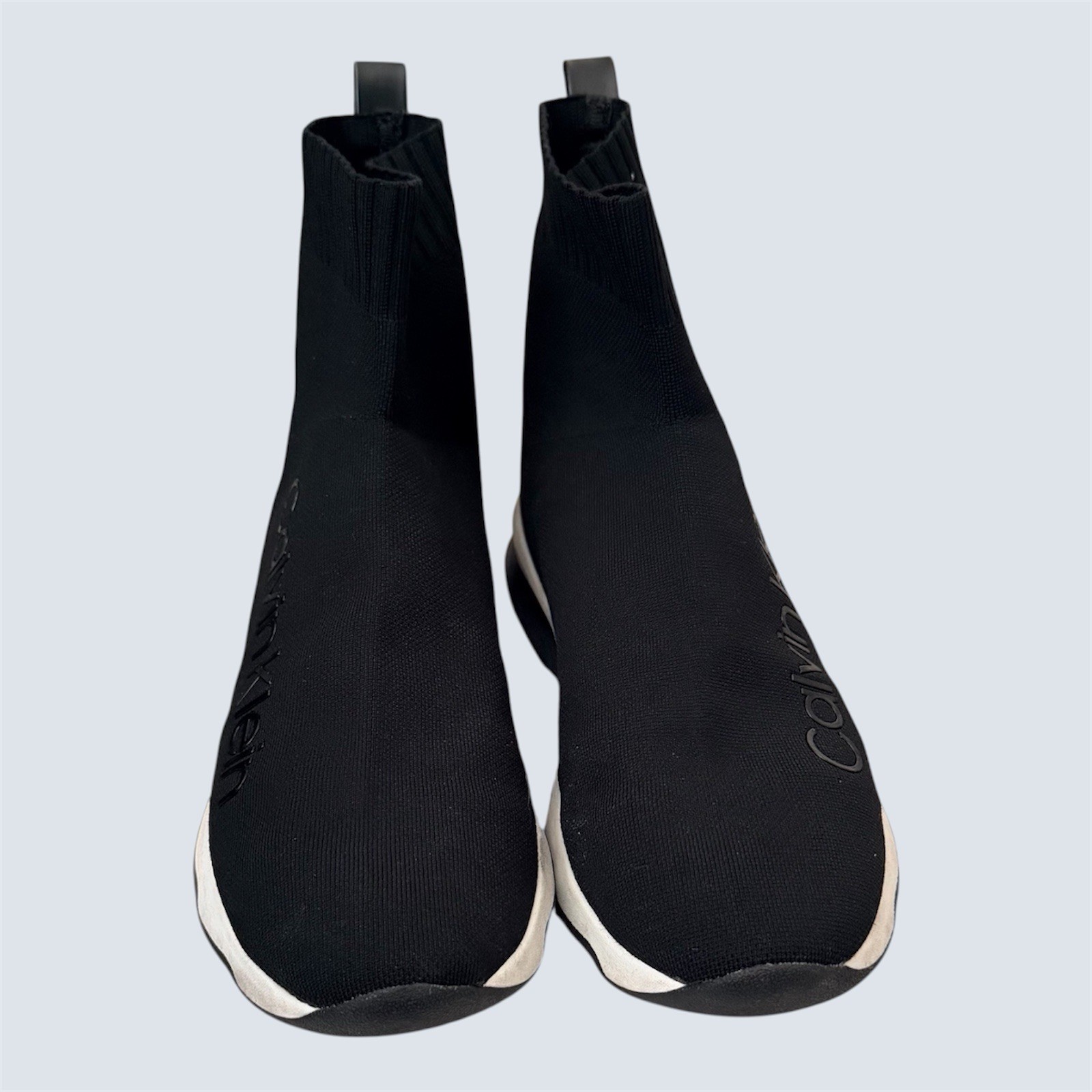 Calvin Klein Karmina Sock Sneakers Women’s Size 10 Black Knit Slip On Shoes