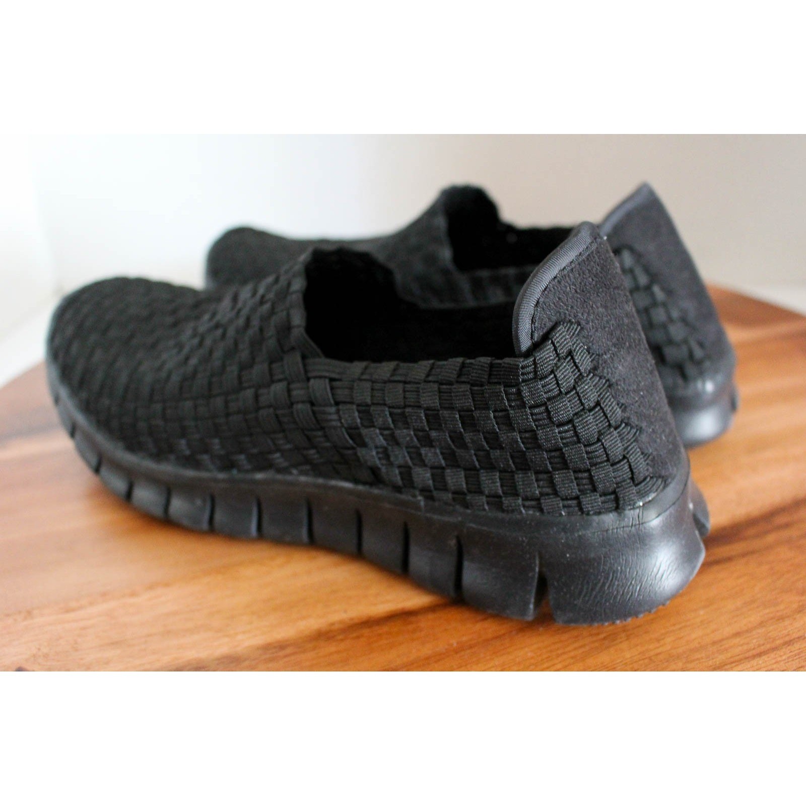 Corkys Shoes Size 7 Black Slip On Elastic Weave Comfort Sneaker Shoes Joann