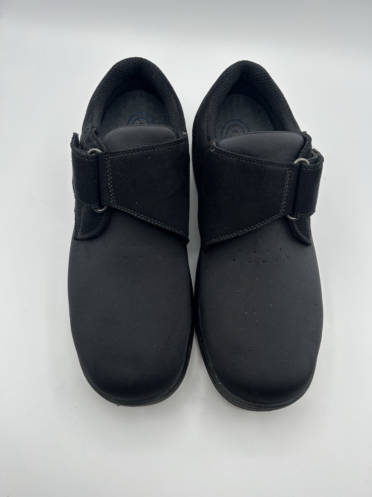 Orthofeet Wichita Black Diabetic Shoes Sz W11D/M11M Hook-and-Loop Closure
