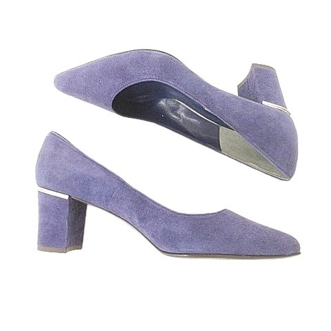 DIANAGood Condition Suede Heel Pumps Made in Japan 24.0cm Purple ■YHS7