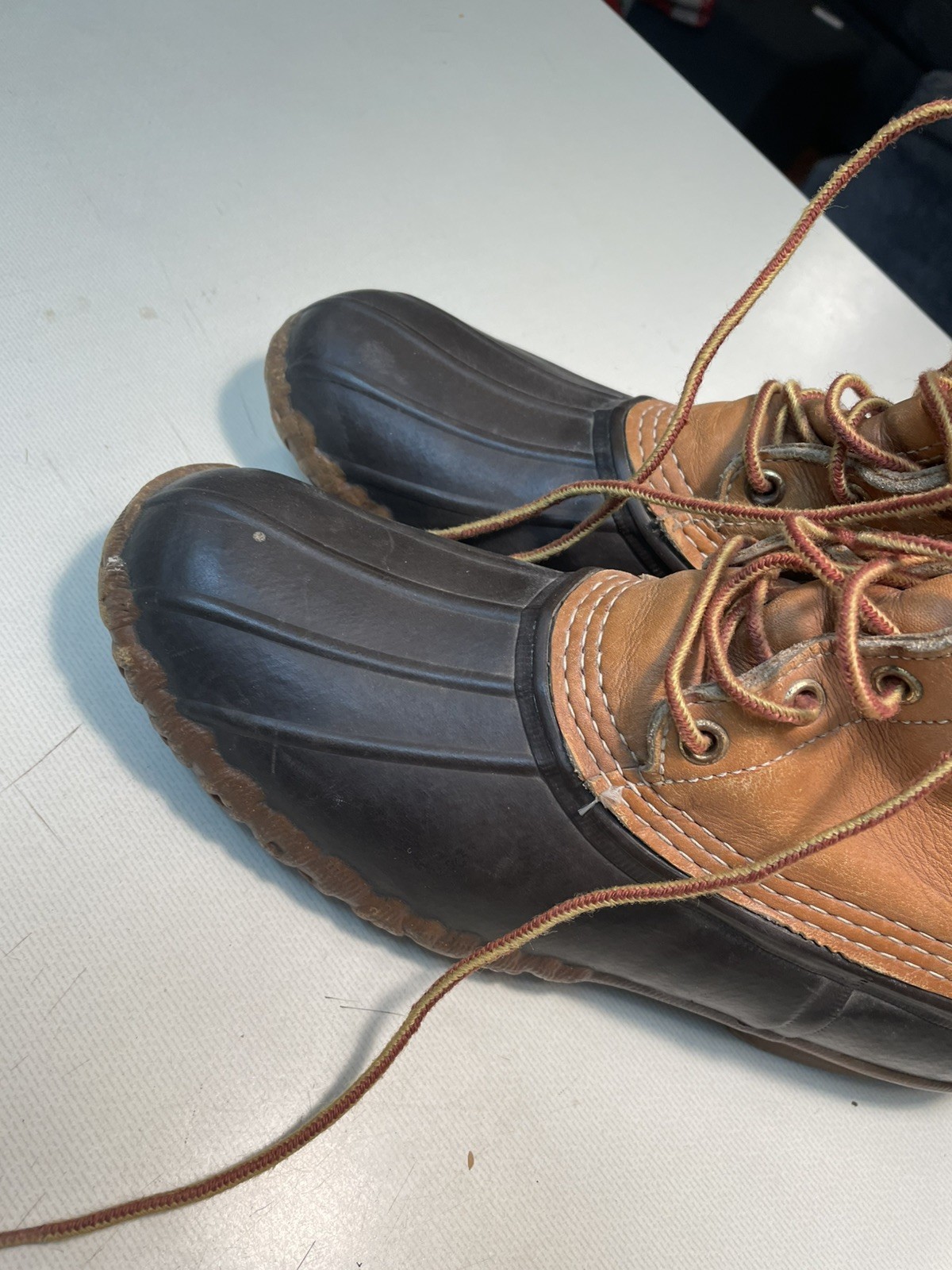 LL Bean Brown Leather Duck Boots Size 9 Women’s Maine Hunting Shoe Outdoors