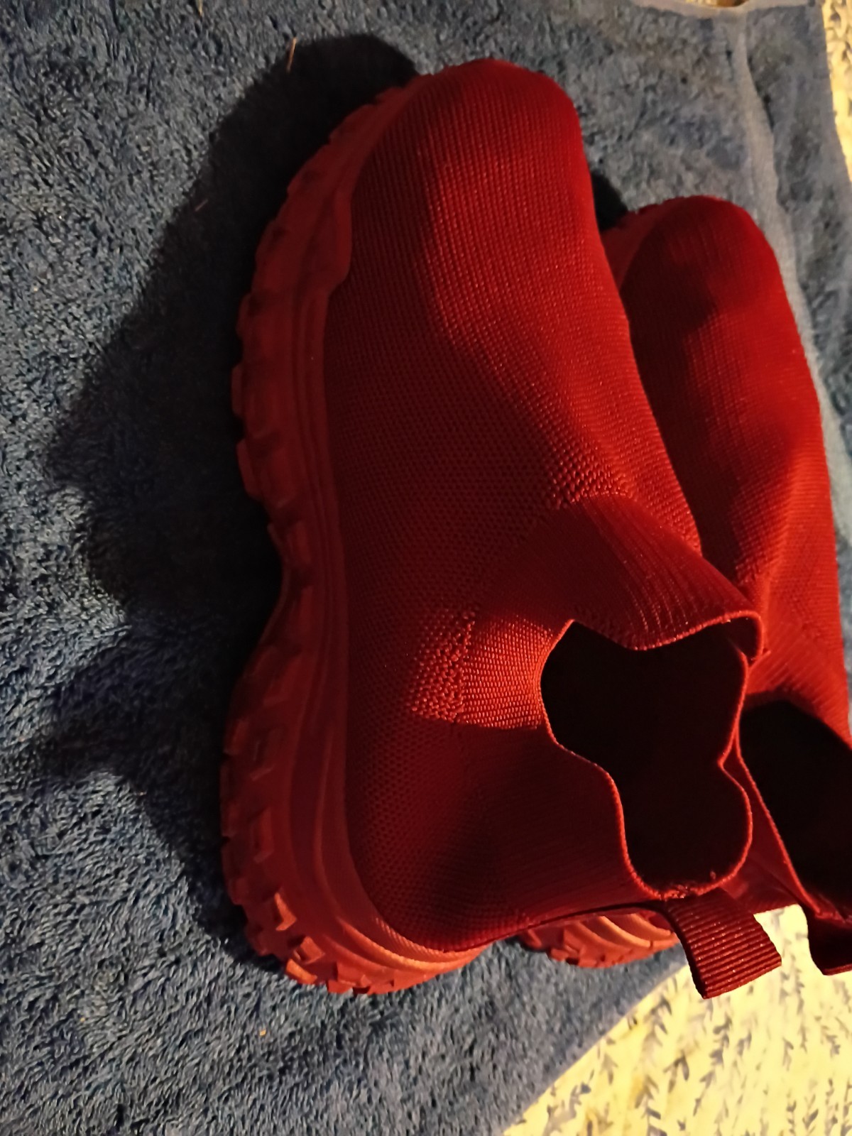 womens burgundy knit sock sneakers